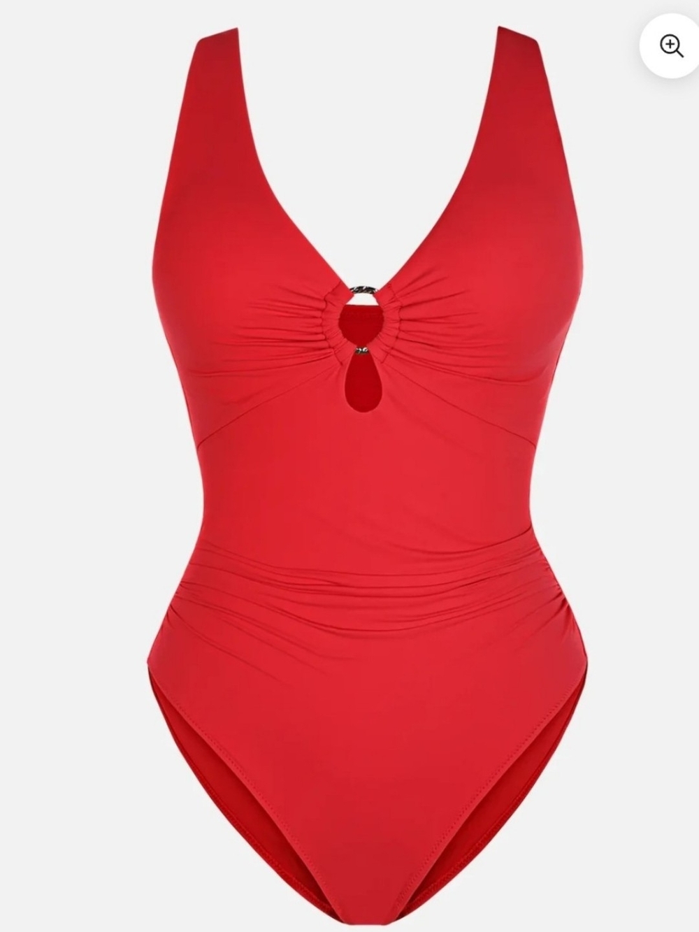 Bright Red Ruched Swimsuit NWT